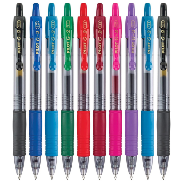 10-Pack PILOT G2 Premium Retractable Gel-Ink Rolling Ball Pens