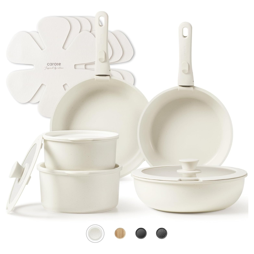 15-Peice Carote Non Stick Pots And Pans Set