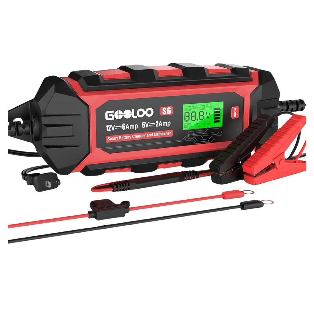 Gooloo S6 6/12V 6-Amp Smart Battery Charger And Maintainer