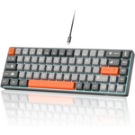 Blue LED Backlit Wired 60% Gaming Mechanical Keyboard