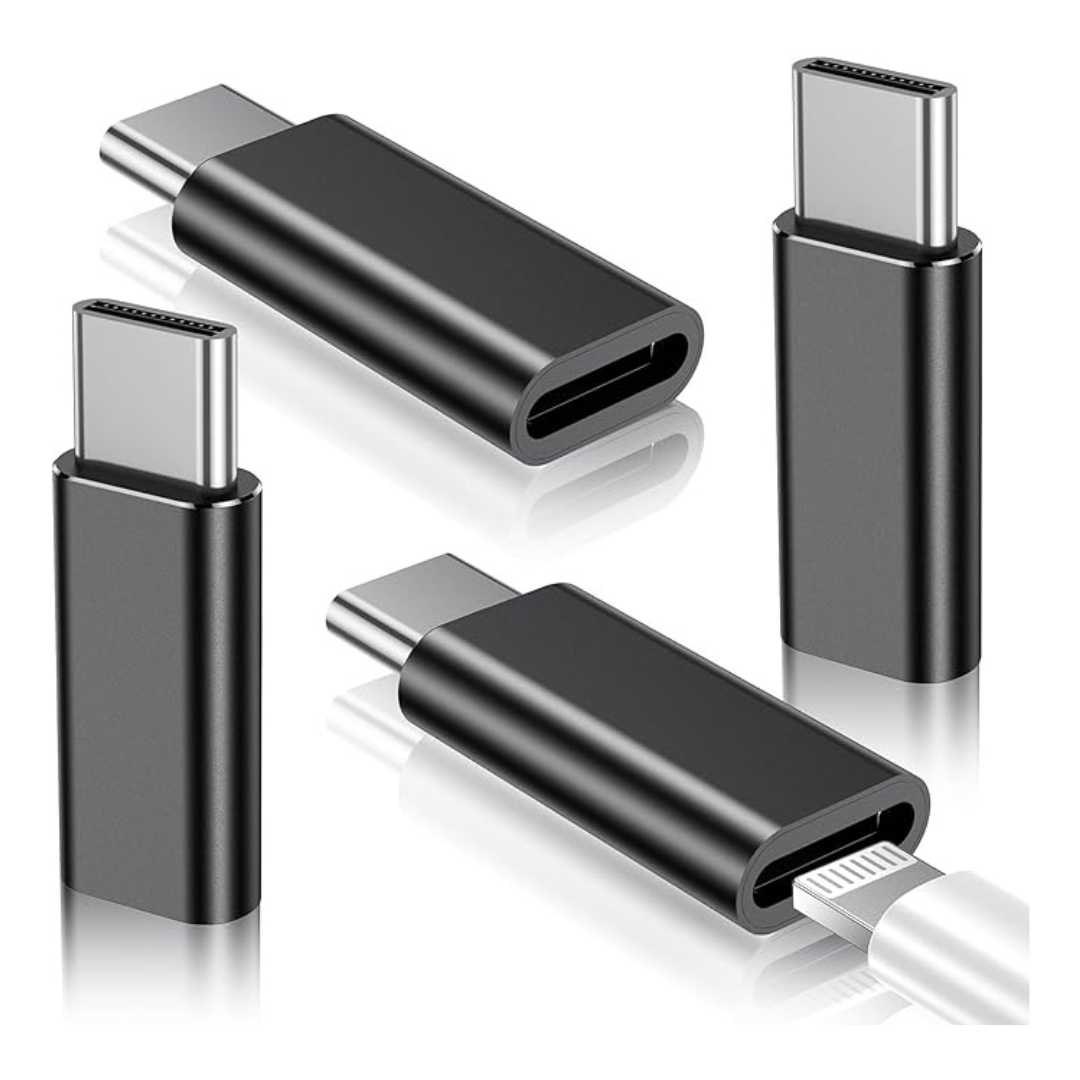 4-Pack Temdan Lightning To USB-C Adapter