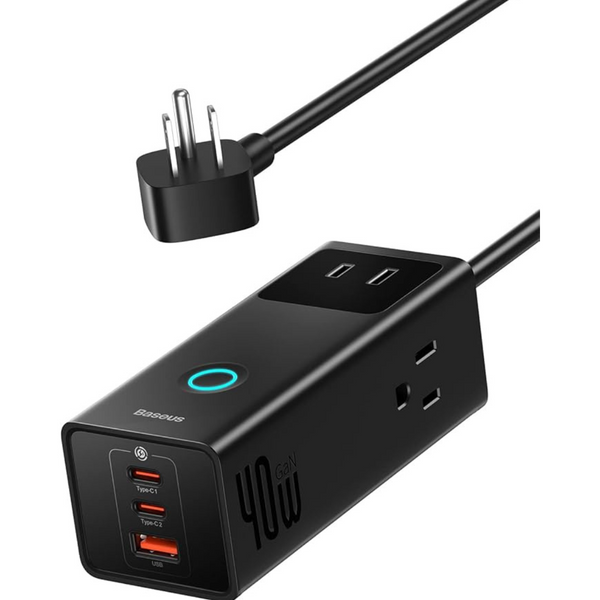 Baseus PowerCombo Pro 40W Surge Protector 6-In-1 USB C Charging Station