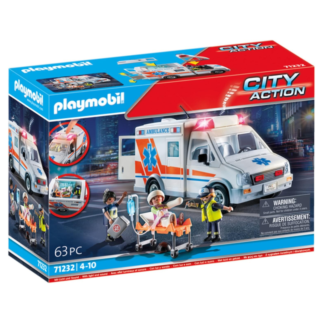 Playmobil Ambulance With Accessories And 3 Figures