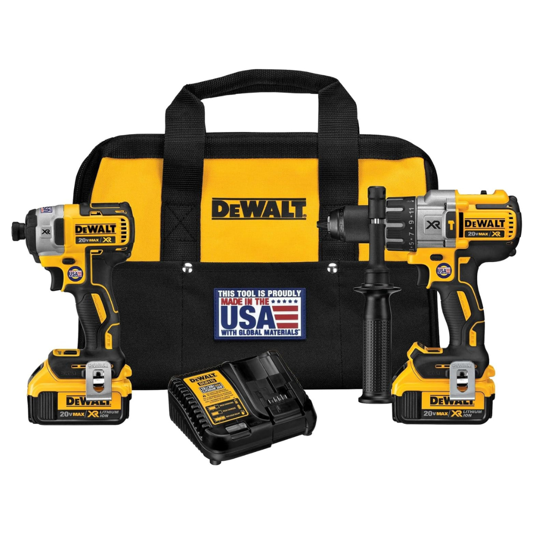 DEWALT 20V MAX Hammer Drill And Impact Driver, Cordless Power Tool Combo Kit With 2 Batteries And Charger