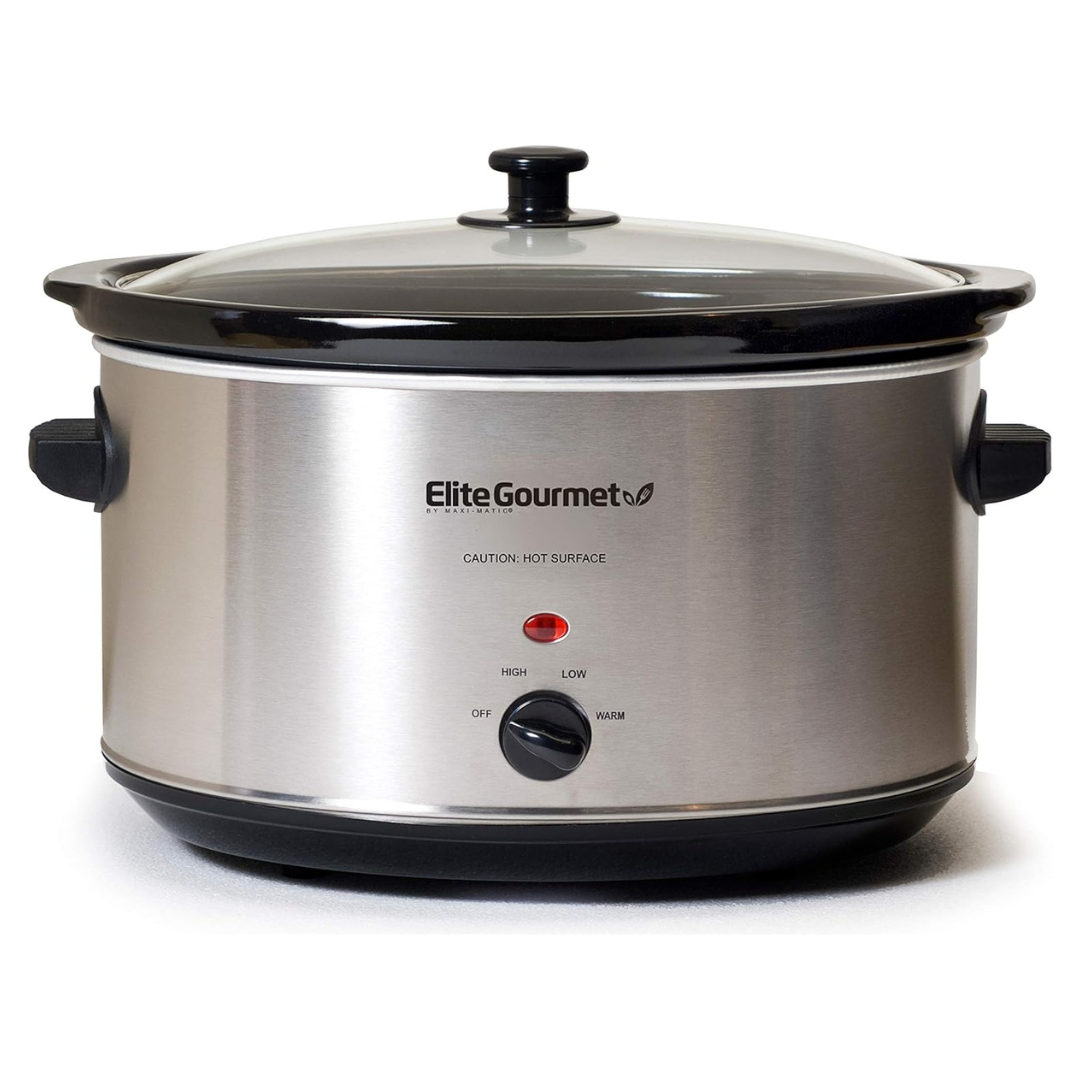 Elite Gourmet 8.5 Quart Stainless Steel Slow Cooker