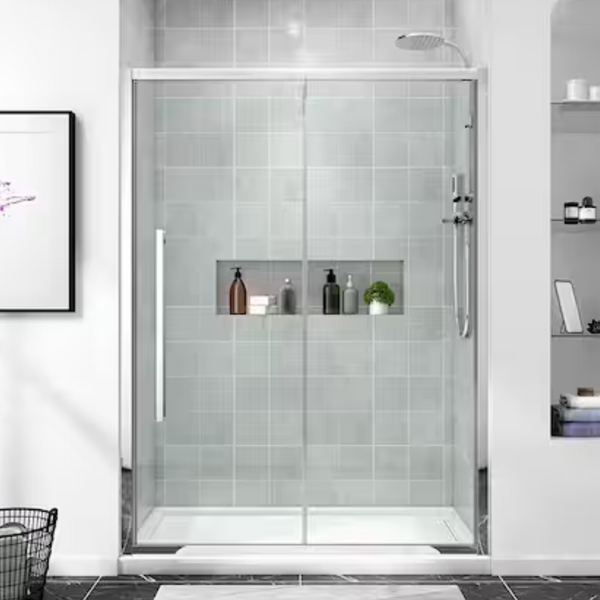 Glacier Bay Chaye 60" x 78.74" H Semi-Frameless Sliding Shower Door