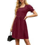 Women's Loose Fit Ruffle Puff Sleeve Mini Dress (Various)