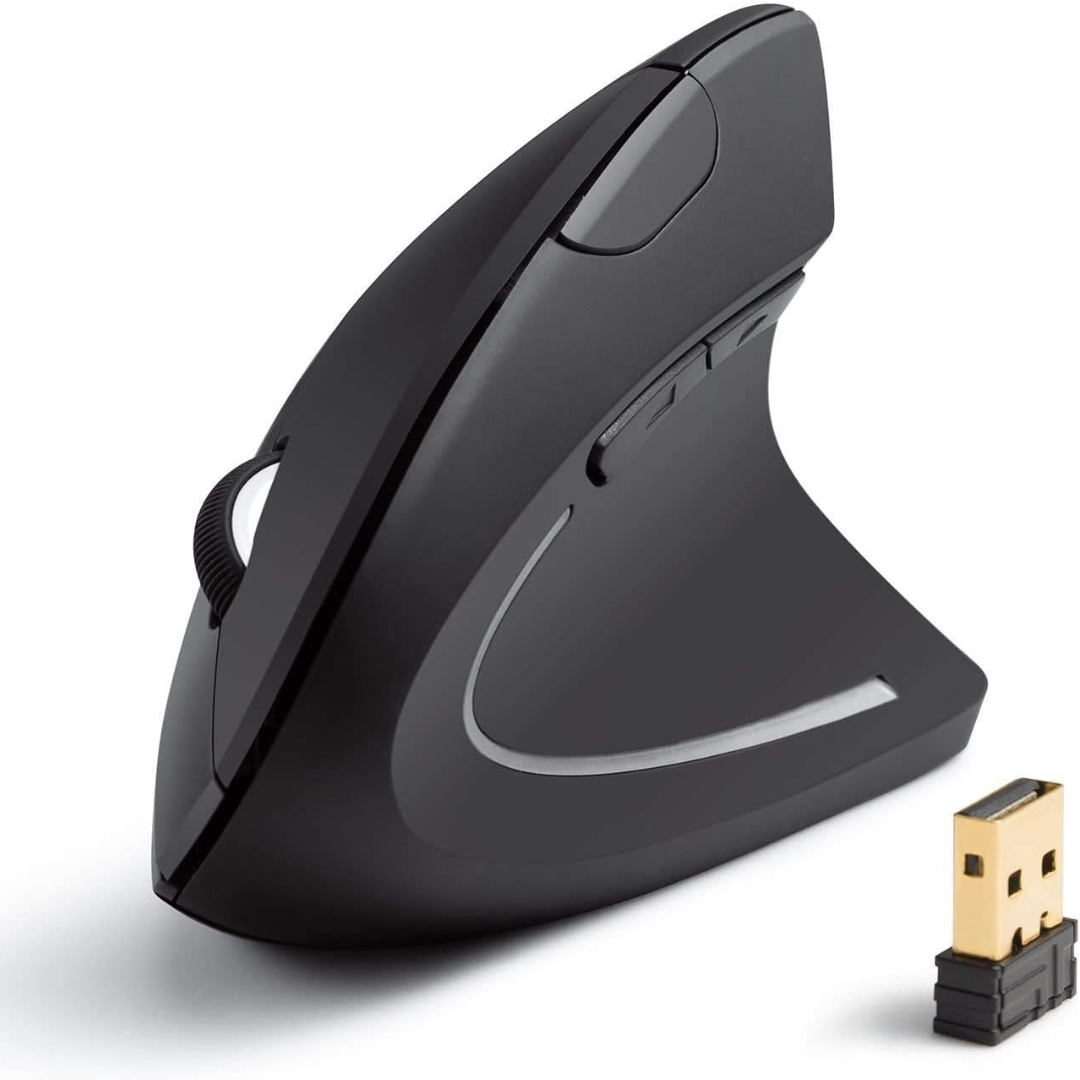 Anker 2.4G Wireless Vertical Ergonomic Optical Mouse (Black)