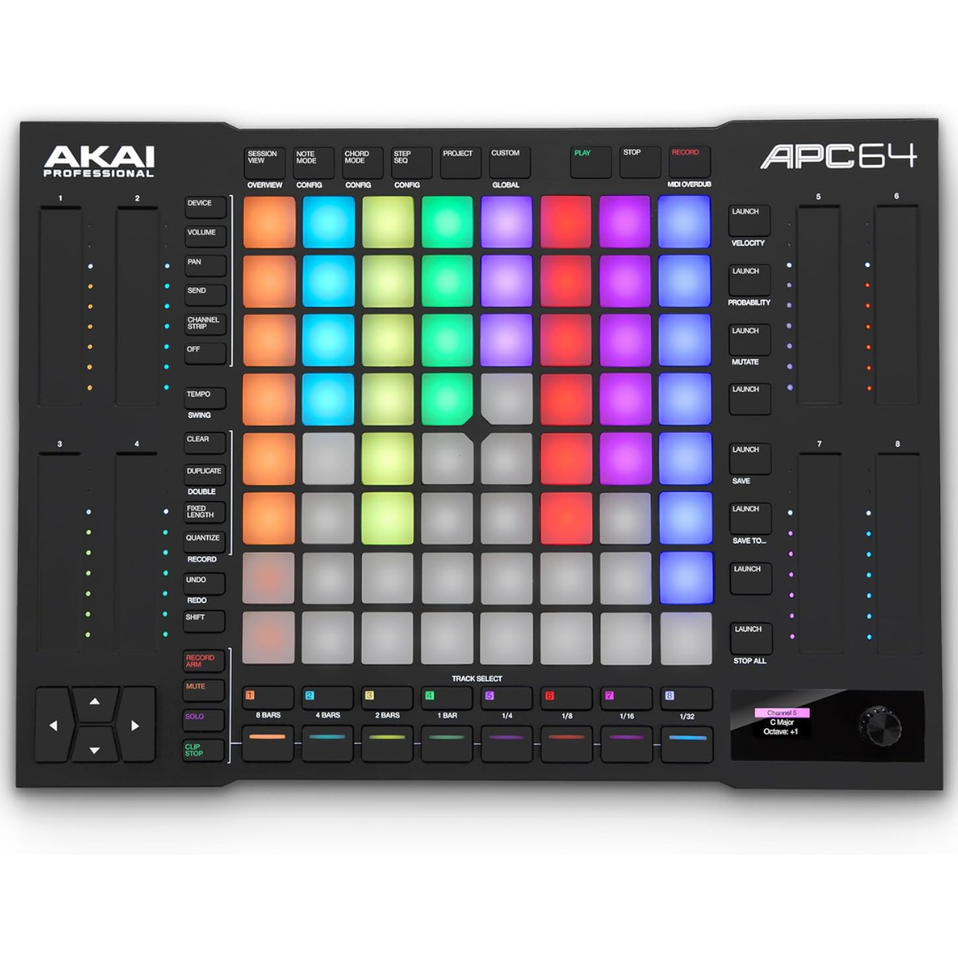 AKAI Professional APC64 Ableton MIDI Controller with 8 Touch Strips