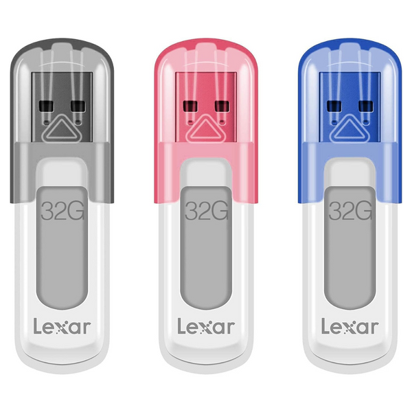 3-Pack Lexar JumpDrive V100 32GB USB 3.0 Flash Drive