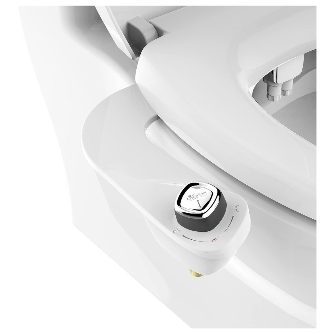 BioBidet SlimEdge Simple Bidet Toilet Attachment With Dual Nozzle