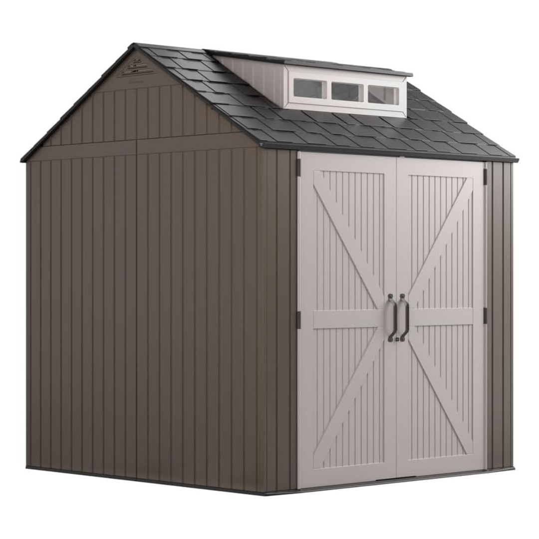 Rubbermaid Large Resin Outdoor Storage Shed With Floor