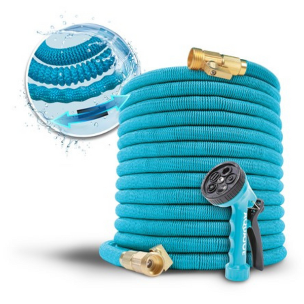 Aqua Joe 75 Ft Expandable Garden Hose With Nozzle