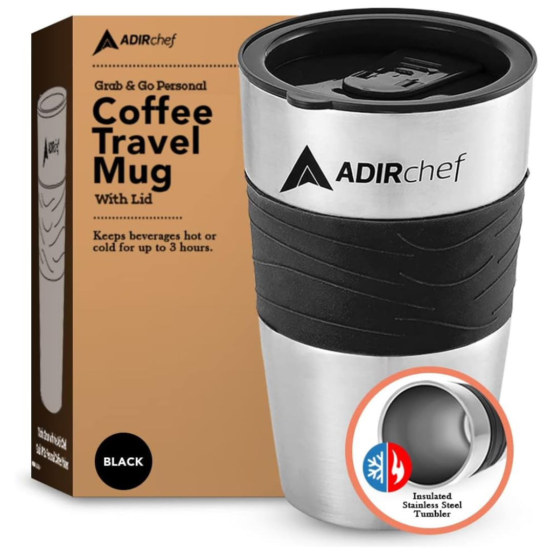 3-Pack AdirChef Stainless Steel Hot And Cold Travel Tumbler, 15 Oz