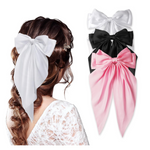 3-Piece Big Silky Satin Aesthetic Hair Bow Clips