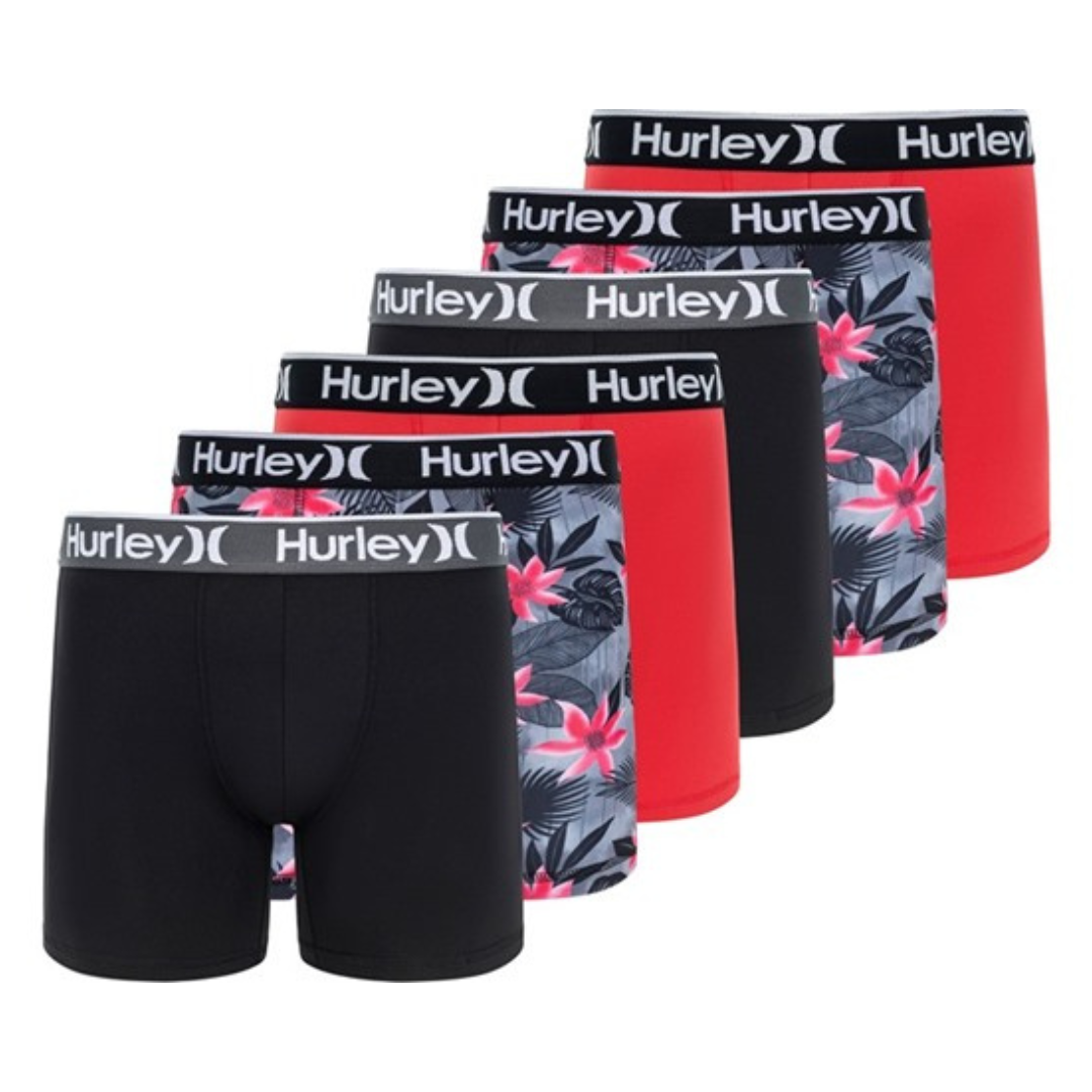 6-Pack Hurley Men's Regrind Boxer Brief