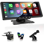 10" Apple Carplay & Android Auto Portable Car Stereo w/ 1080p Backup Camera