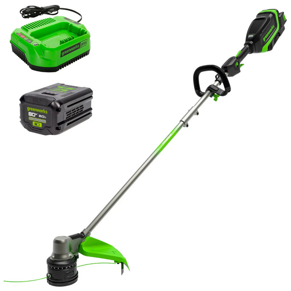 Greenworks 80V 17" Brushless String Trimmer with 2.0Ah Battery & Charger