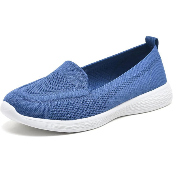 Women's Slip on Comfortable Knit Walking Shoes (Dark Blue)