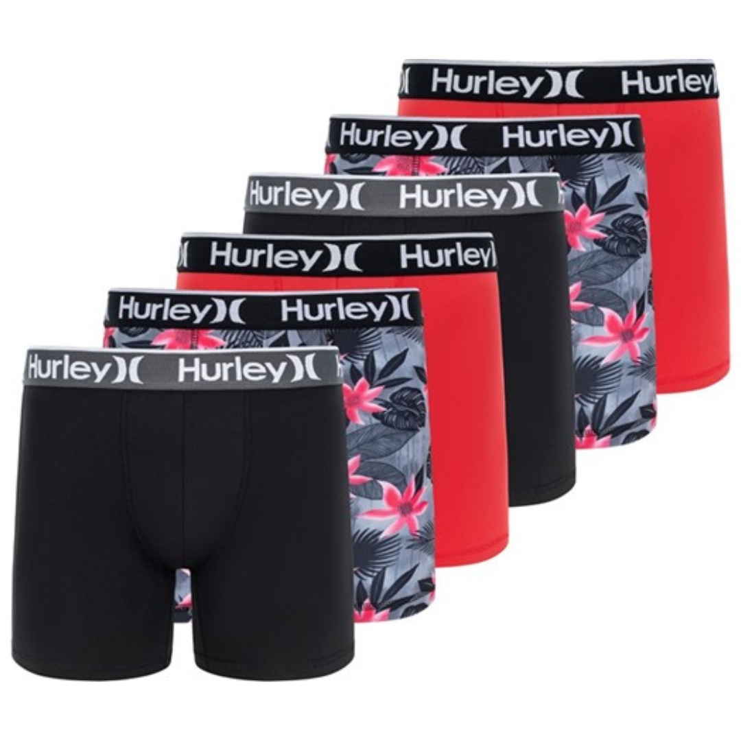 6-Pack Hurley Men's Regrind Boxer Brief (Various)