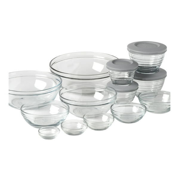 17-Piece Anchor Hocking Glass Mixing Bowl & Prep Bowl Set With Lids