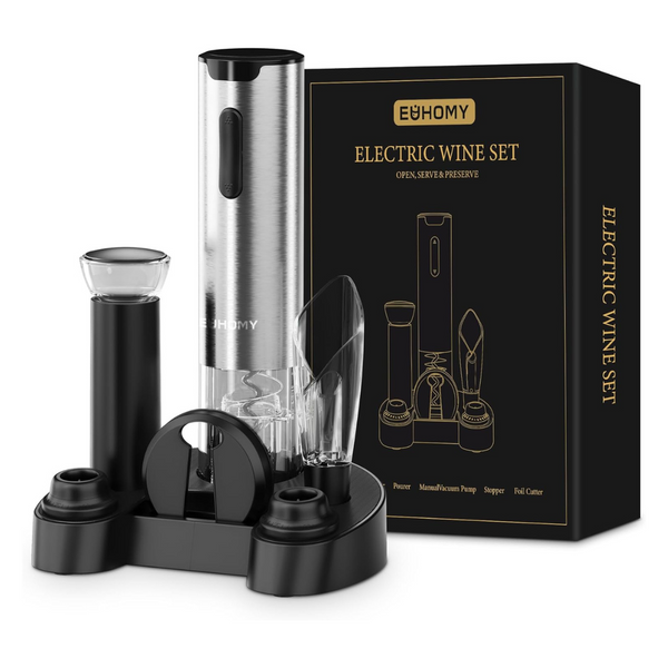 Euhomy Stainless Steel Electric Wine Opener Set