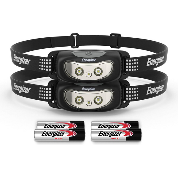 2-Pack Energizer 100-Lumen LED Headlamp Flashlights (Black)