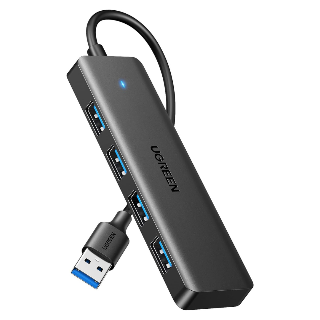 UGREEN 4-Ports USB-A Splitter Ultra-Slim USB 3.0 Hub (0.5 Ft)