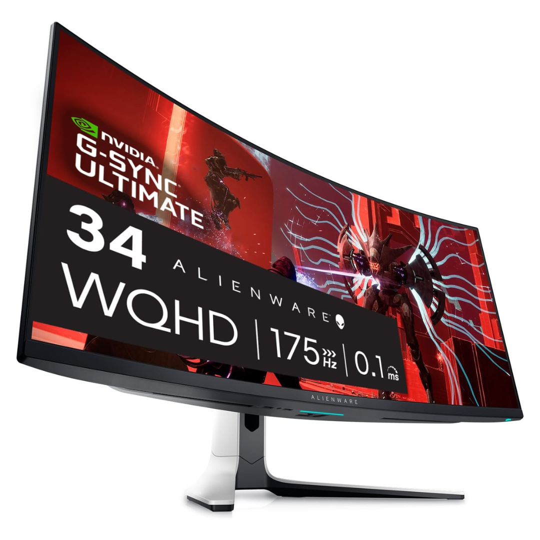 Alienware AW3423DW 34" Curved WQHD 175Hz 0.1ms HDR QD OLED G-Sync Ultimate Gaming Monitor