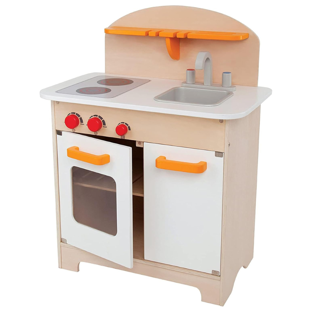 Hape Gourmet Kitchen Kid's Wooden Pretend Play Kitchen Set