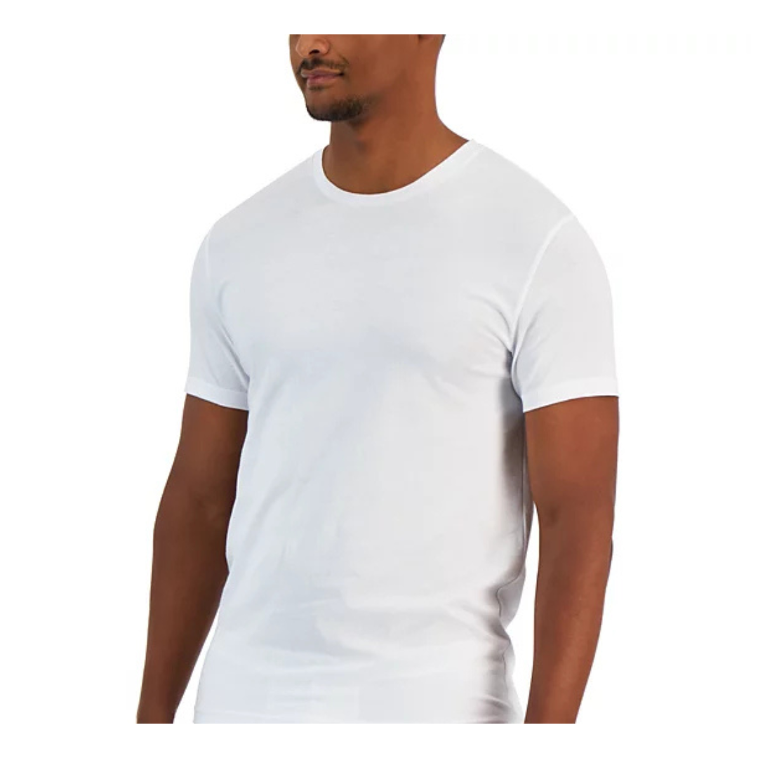 4-Pack Alfani Men's Classic-Fit Solid Cotton Undershirts (White Or Black)