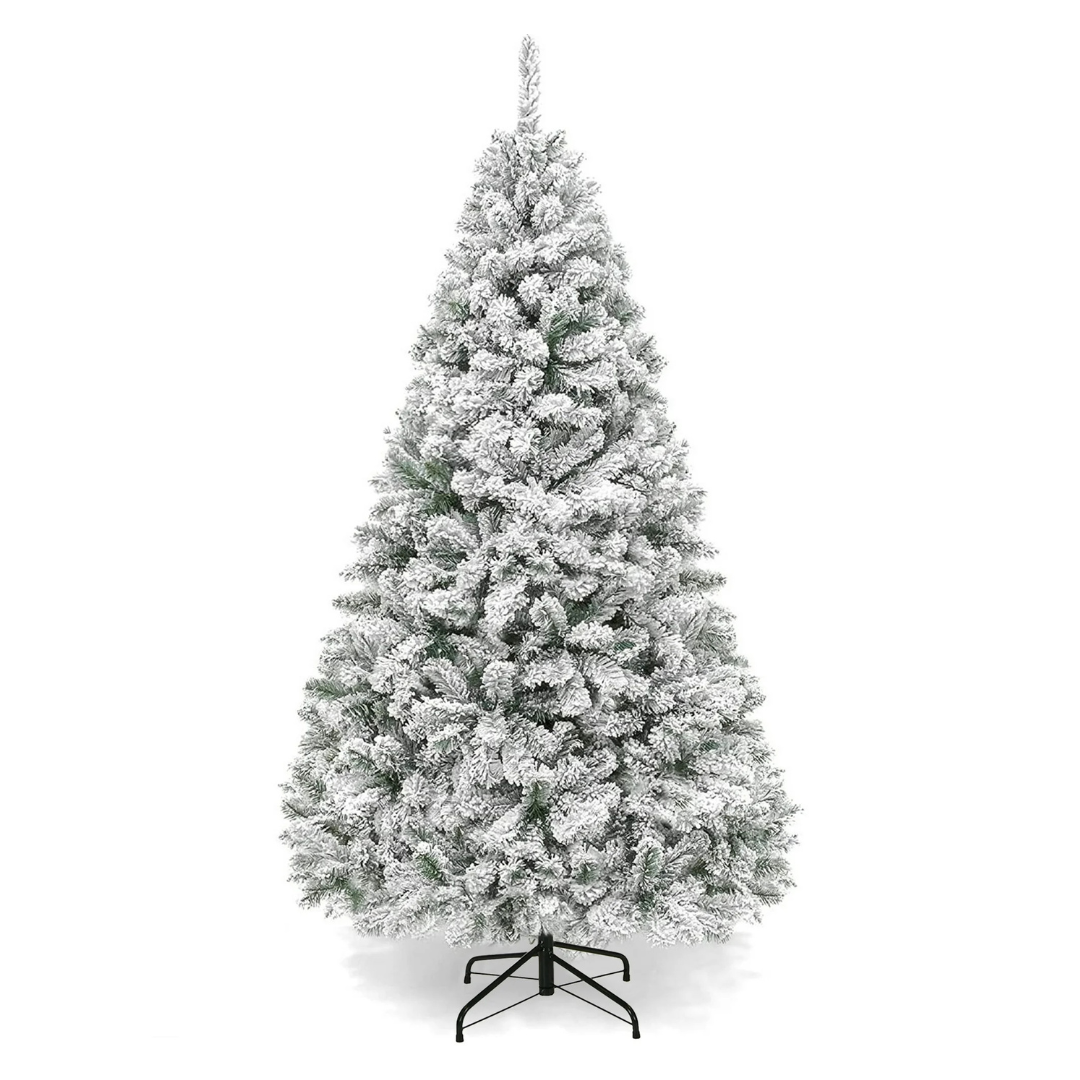 Vebreda 7.5ft Snow Flocked Christmas Tree Unlit Holiday Decor