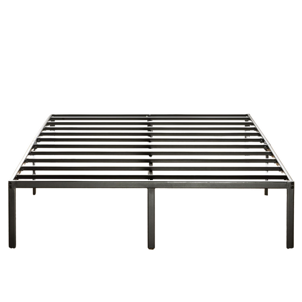 Queen Size 14" BPM Metal Platform Bed With Steel Slats (Queen Size)