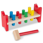 Melissa & Doug Deluxe Wooden Pound-A-Peg Toy with Hammer