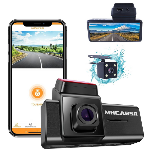 1080P Full HD WiFi Front and Rear Dash Camera (Various)