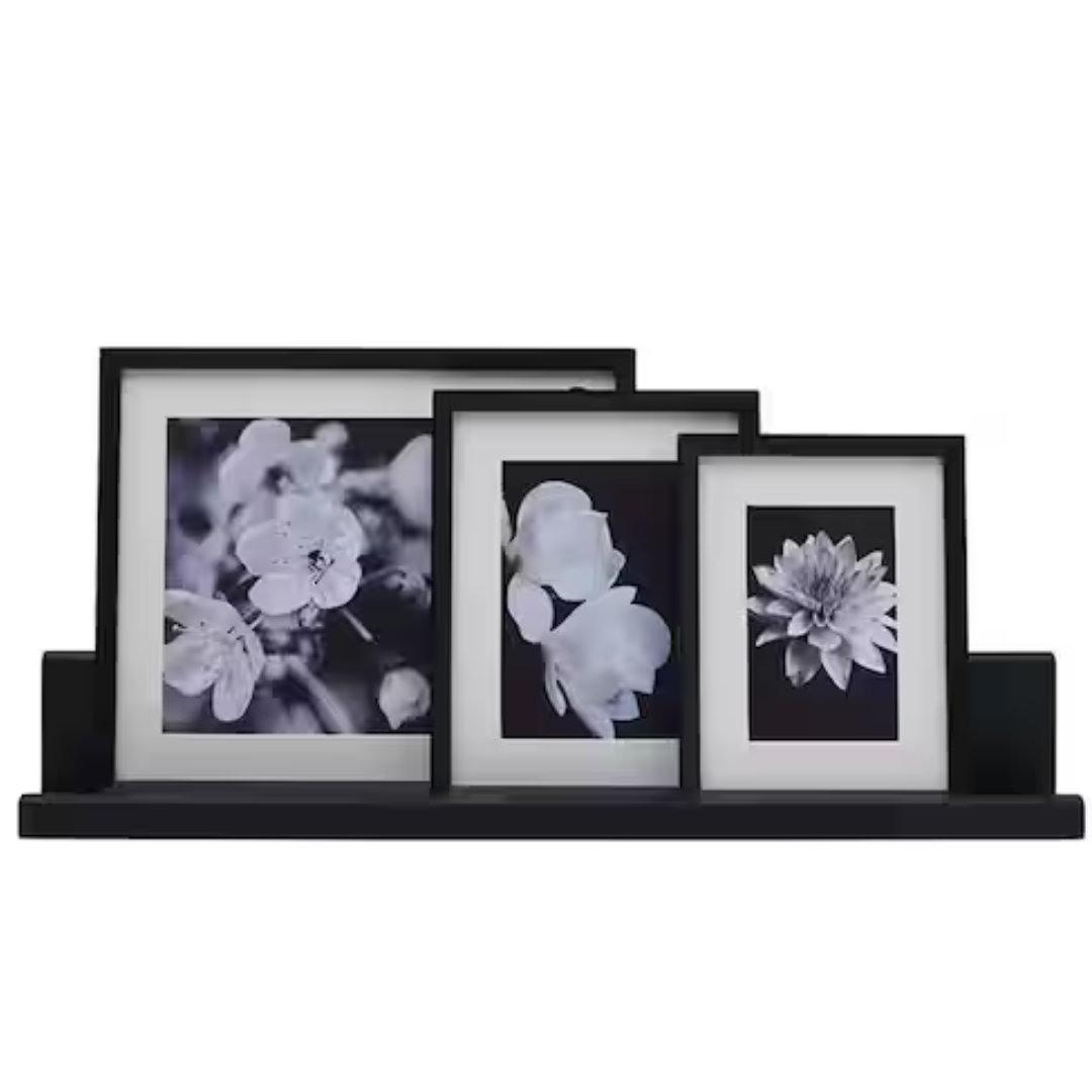 Set of 4 Melannco Black Ledge Frames