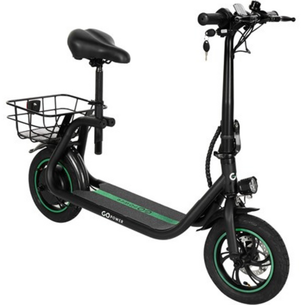 GoPowerBike GoFlow 12" Tires 16 mph Top Speed Electric Scooter