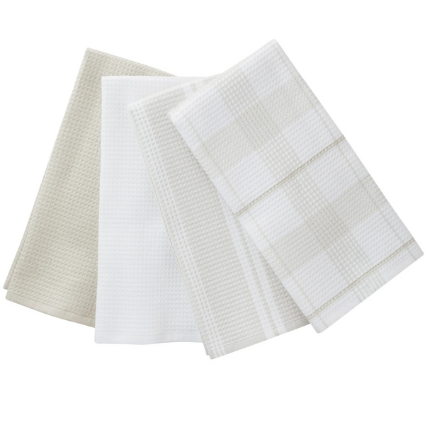 4-Pack Better Homes & Gardens Papyrus-Beige Cotton Waffle-Weave Towels