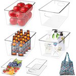 6-Pack Clear Space Plastic Storage Bins