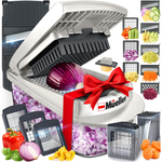 Mueller Pro-Series 10-in-1 Vegetable Slicer/Chopper/Cutter with Container