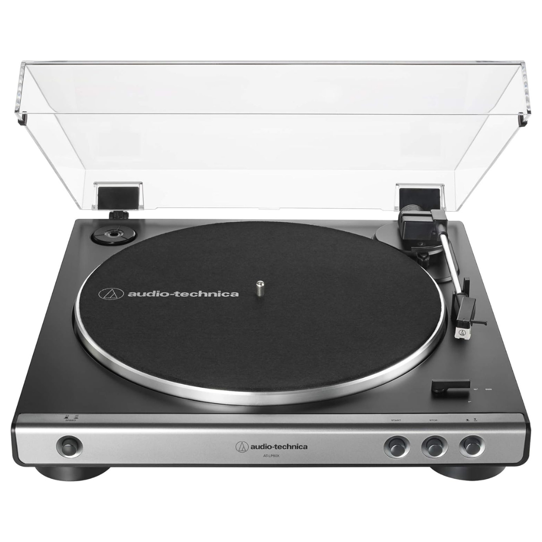 Audio-Technica Consumer AT-LP60X Stereo Turntable (Gunmetal & Black)