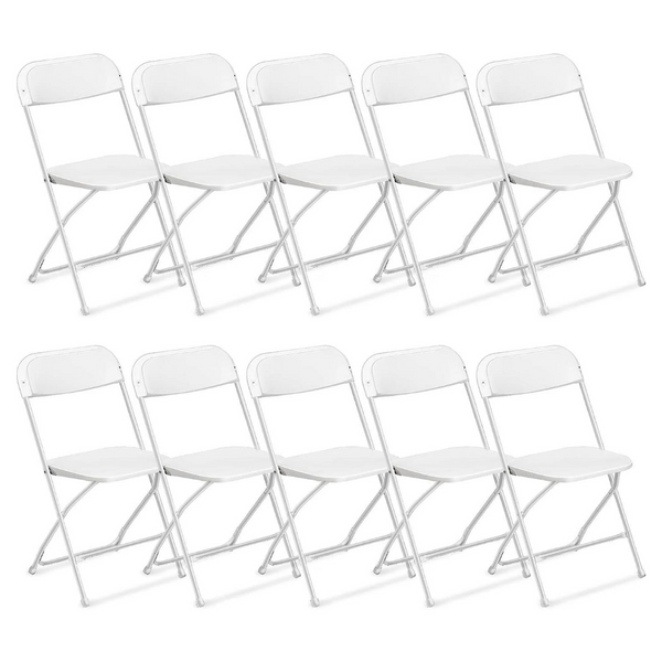 10-Pack Ktaxon Commercial Plastic Folding Chairs