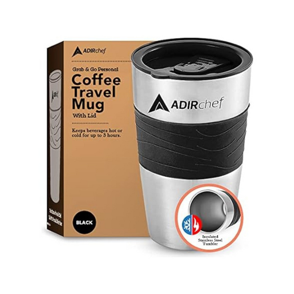 3-Pack AdirChef Stainless Steel Hot And Cold Travel Tumbler, 15 Oz