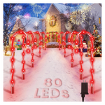 10-Pack 80-LED Waterproof Christmas Candy Lights W/ 8 Lighting Modes