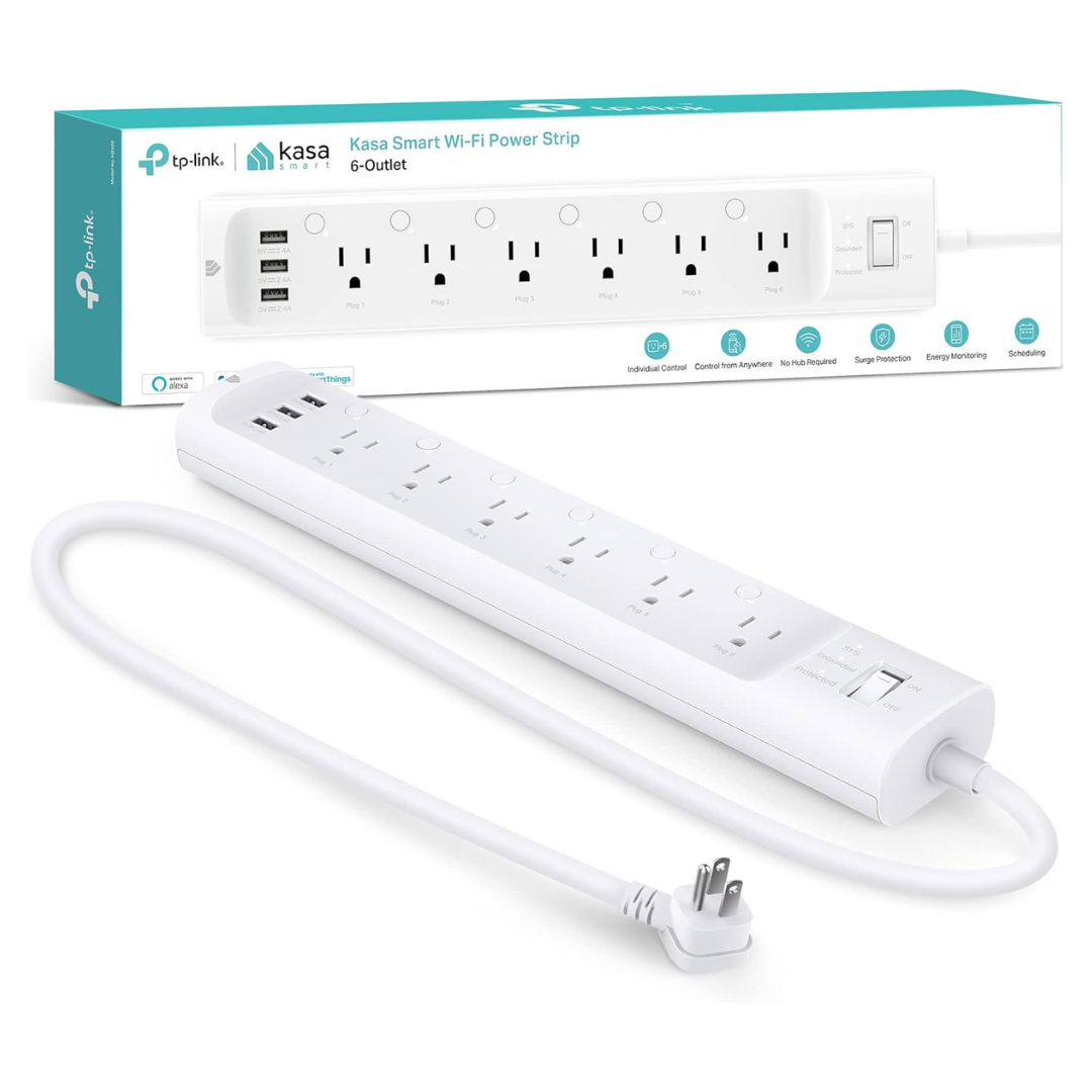 Kasa HS300 Smart WiFi Plug 6-Outlet Power Strip Surge Protector