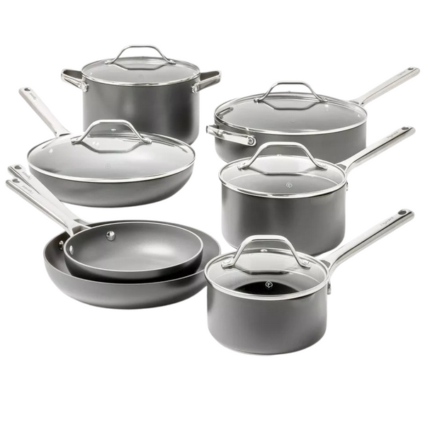 12-Piece Aluminum Nonstick Hard Adonized Cookware Set