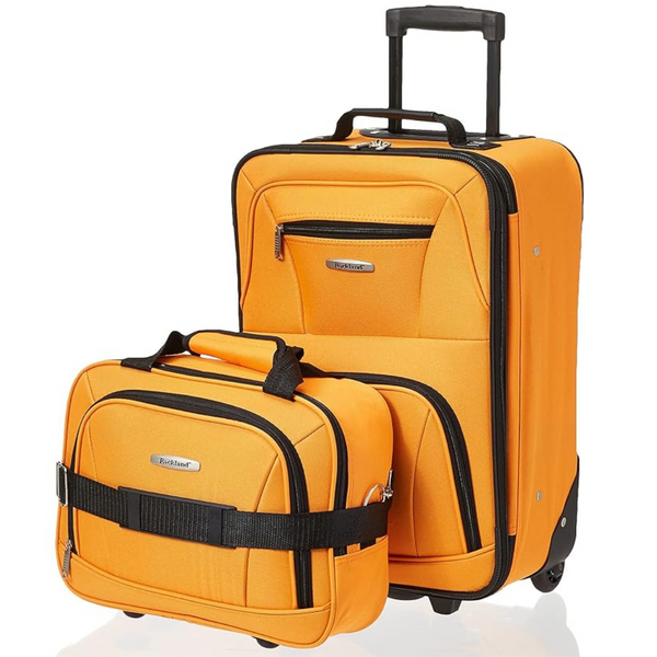 2-Piece Rockland 14" & 19 " Fashion Softside Upright Luggage Set