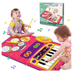 PRAGYM 2 In 1 Toddler Music Mat With Keyboard & Drum