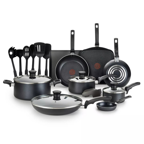 20-Pieces T-Fal Essentials Nonstick Cookware Set + $10 Kohls Cash