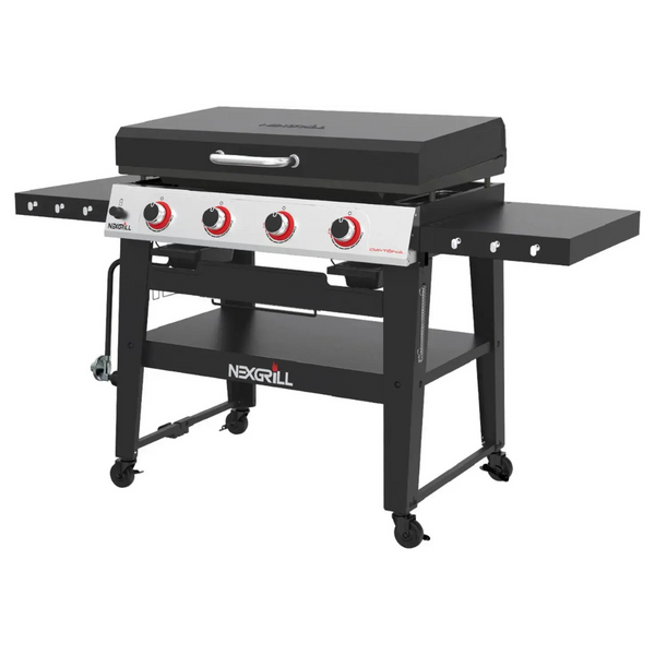 Nexgrill Daytona 4 Burner Stainless Steel Gas Griddle With Side Tables